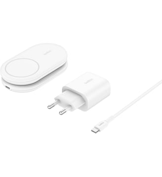 Chargeur induction induction 15W 2en1 blanc - Belkin - Blanc