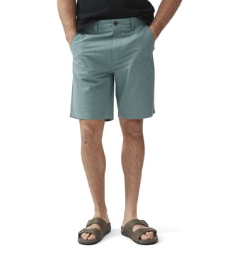 Short droit en coton stretch Gunn, 23 cms - Rodd & Gunn - Bleu turquoise