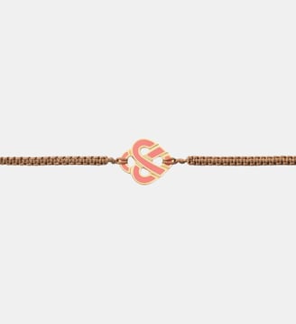 Bracelet Cœur Entrelacé Émail - Poiray - Or jaune