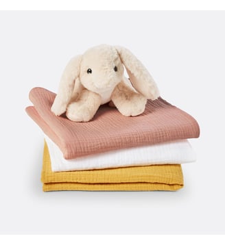 Lot de 3 maxi langes gaze de coton La Redoute Interieurs