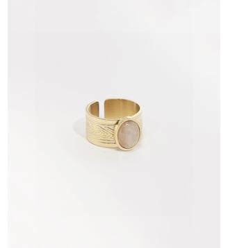 Bague Tulum  en Acier doré - Zag Bijoux - Rose
