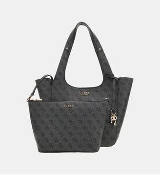 Sac cabas Calista logo 4G - Guess - Noir