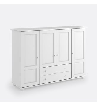 Armoire pin massif Redmond, penderie lingère So'Home