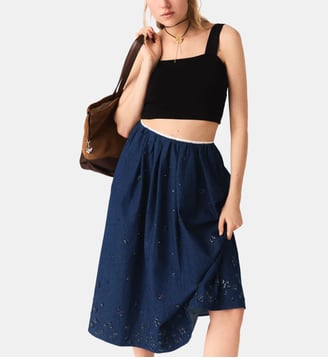 Crop top en maille à bretelles Maje