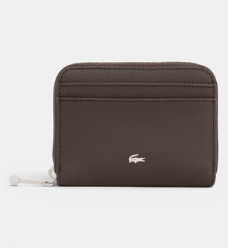 Porte-monnaie Daily City en piqué - Lacoste - Marron