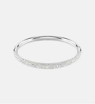 Bracelet-jonc Sublima, Pavé neige, Métal rhodié - Swarovski - Silver tone