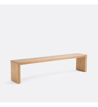 Banc 3 personnes pin massif - La Redoute Interieurs - Pin massif blanc et cire