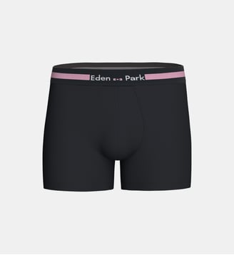 Boxer uni en coton - Eden Park - Bleu marine