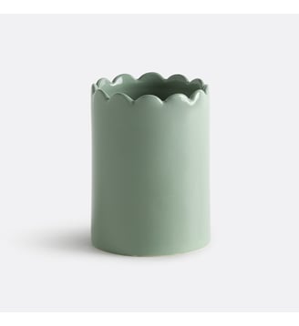 Pot à couverts en grès - La Redoute Interieurs - Vert sauge
