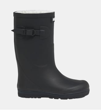 Botte de pluie fourrée à semelle crantée WOODY-POP FUR UNISEX - Aigle - Bleu marine