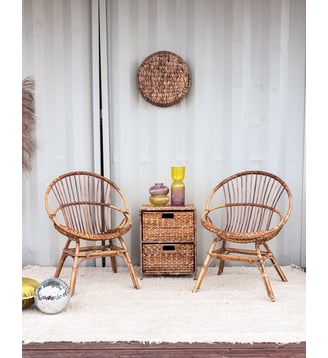 Paire de fauteuils en rotin Martin N°101- Produit chiné - Debongout - Bois