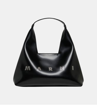 Sac porté épaule Diamond avec logo - Marni - Noir