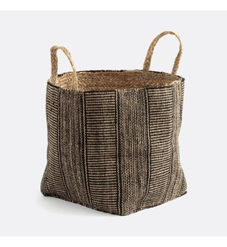 Panier tressé en jute - La Redoute Interieurs - Naturel et noir