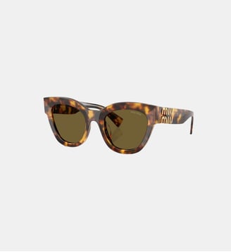 Lunettes de soleil Carré MU 01YS - Miu Miu - Havana miel