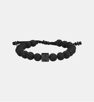 Bracelet souple Orso en Acier 316L avec lave noir - Phebus - Noir