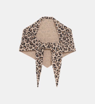 Écharpe malo 100% cachemire - Motif animalier - Caroll - Sable