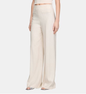 Pantalon à rayures - Sandro - Écru