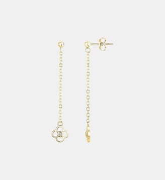 Boucles d'oreilles Fiorenza en Plaqué Or avec diamant blanc - La Garçonne Diamant - Doré