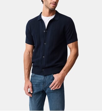 Tricot Cobb River - Rodd & Gunn - Bleu nuit