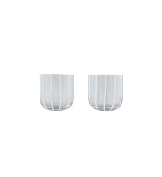verre en verre à rayures - OYOY - Blanc