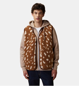 Veste en sherpa - Faguo - Camel et écru