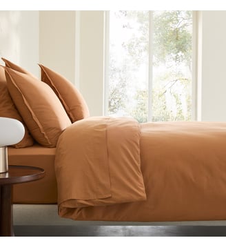 Housse de couette en percale de coton lavé - AM.PM - Spéculoos