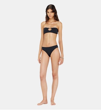 Culotte brésilienne en nylon avec détail Oval D - Diesel - Noir