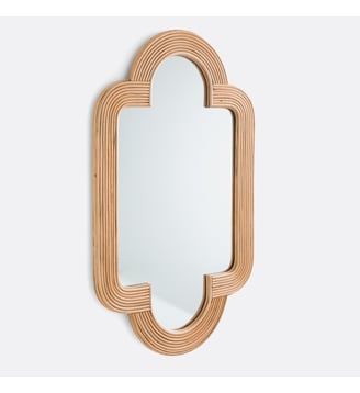 Miroir en rotin 120x73 cm - La Redoute Interieurs - Naturel