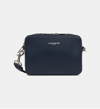 Petite sacoche Paris  en cuir - Lancaster - Bleu foncé