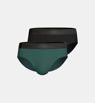 Lot de 2 slips en Lyocell - Impetus - Vert bouteille