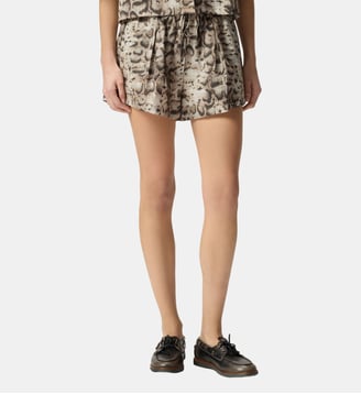Short à motif snake - Pinko - Beige et noir