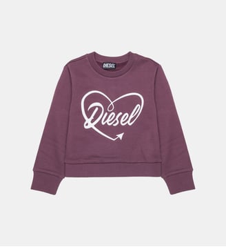 Sweat-shirt col rond avec logo - Diesel Kids - Violette
