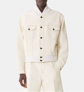 Veste Teddy En Denim - Lanvin - Blanc
