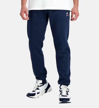 Pantalon de jogging droit en coton mélangé - Le Coq Sportif - Bleu marine