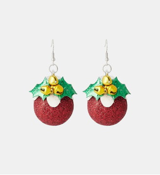 Boucles d'oreilles boules de Noël - Balaboosté - Rouge