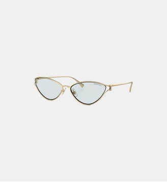Lunettes de soleil Œil de chat TF3095 - Tiffany & Co - Or pale