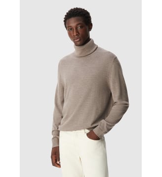 Pull col roulé tricot 100% laine Ikks