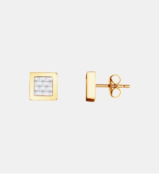 Boucles d'oreilles clous Cédric en Acier 316L - Phebus - Jaune