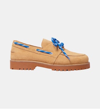 Chaussures belem bateau cuir suédé - Claudie Pierlot - Beige