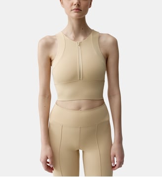 Brassière de Sport Performance Fixation Moyenne MARINA - Born Living Yoga - Sable