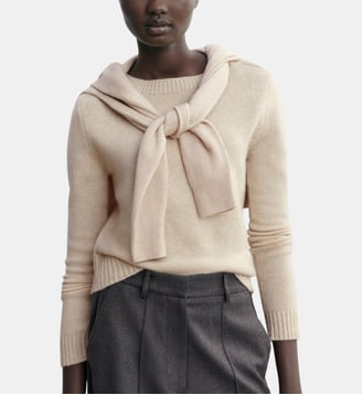 Pull ample cachemire femme - Bompard - Beige clair