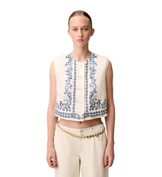 Veste courte sans manches - Claudie Pierlot - Print clair
