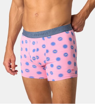 Boxer Suneyes en coton biologique - Billybelt - Rose et bleu