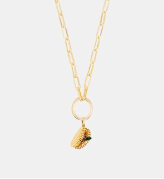Pendentif Plante Carnivore dorée, Protection et Équilibre - Les Néréides - Rose