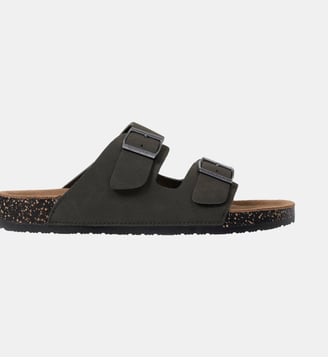 Sandales à brides ultra confortables, semelle intérieure cuir - Isotoner - Kaki