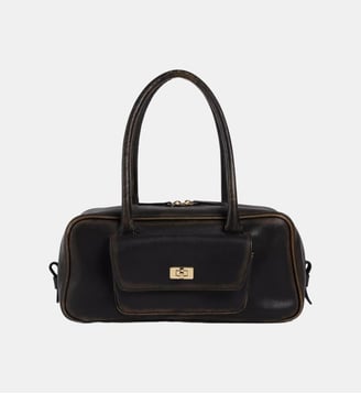 Sac en cuir EZMEHRALDA - Sandro - Marron