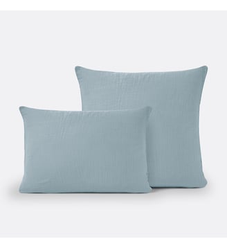 Taie d'oreiller unie gaze de coton La Redoute Interieurs