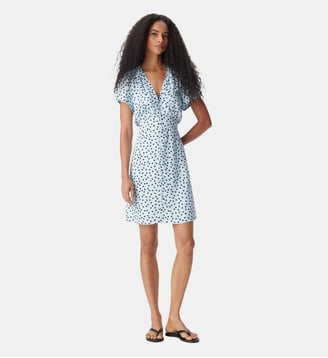 Robe imprimé pois - Ikks - Bleu ciel