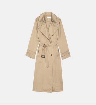 Trench col revers uni FARAGO - La Petite Etoile - Beige