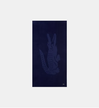 Serviette de plage  en coton - Lacoste Home - Marine